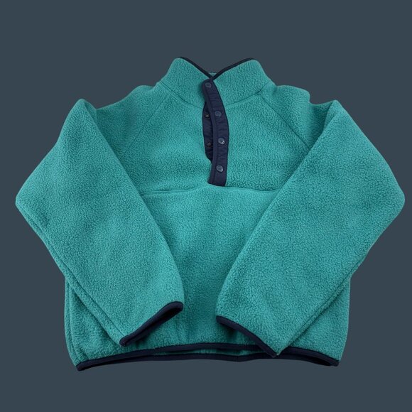 Toad&Co Tops - Toad&Co Women's Small Aqua Teal Green Fleece 1/4 Mock neck Pullover